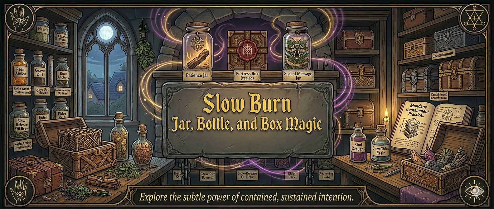 Slow Burn: Jar, Bottle, and Box Magic