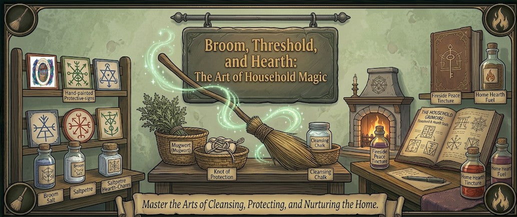Broom, Threshold, and Hearth: The Art of Household Magic
